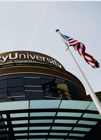 Modern university building in Seattle